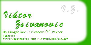 viktor zsivanovic business card